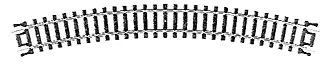 Atlas N Curved Snap-Track(R) - 11" Radius, Black Ties pkg(6)