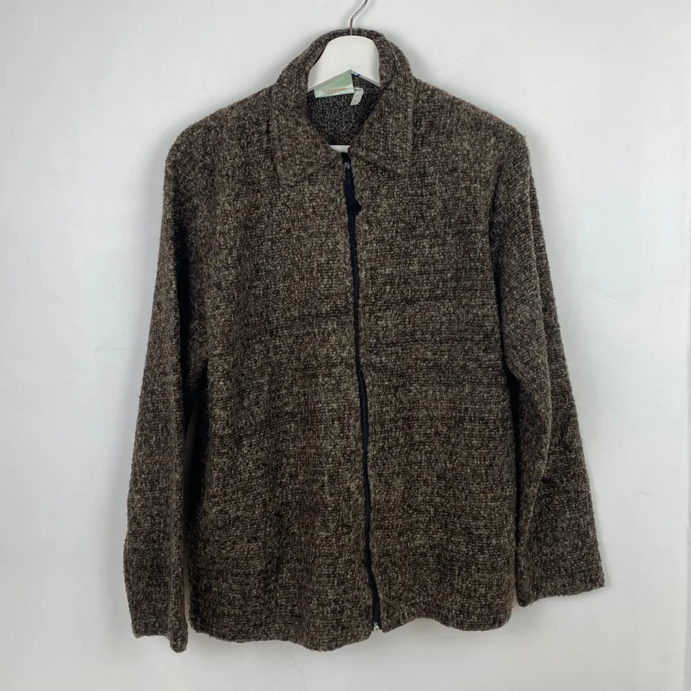 Brown Zip Up Knit - SMALL