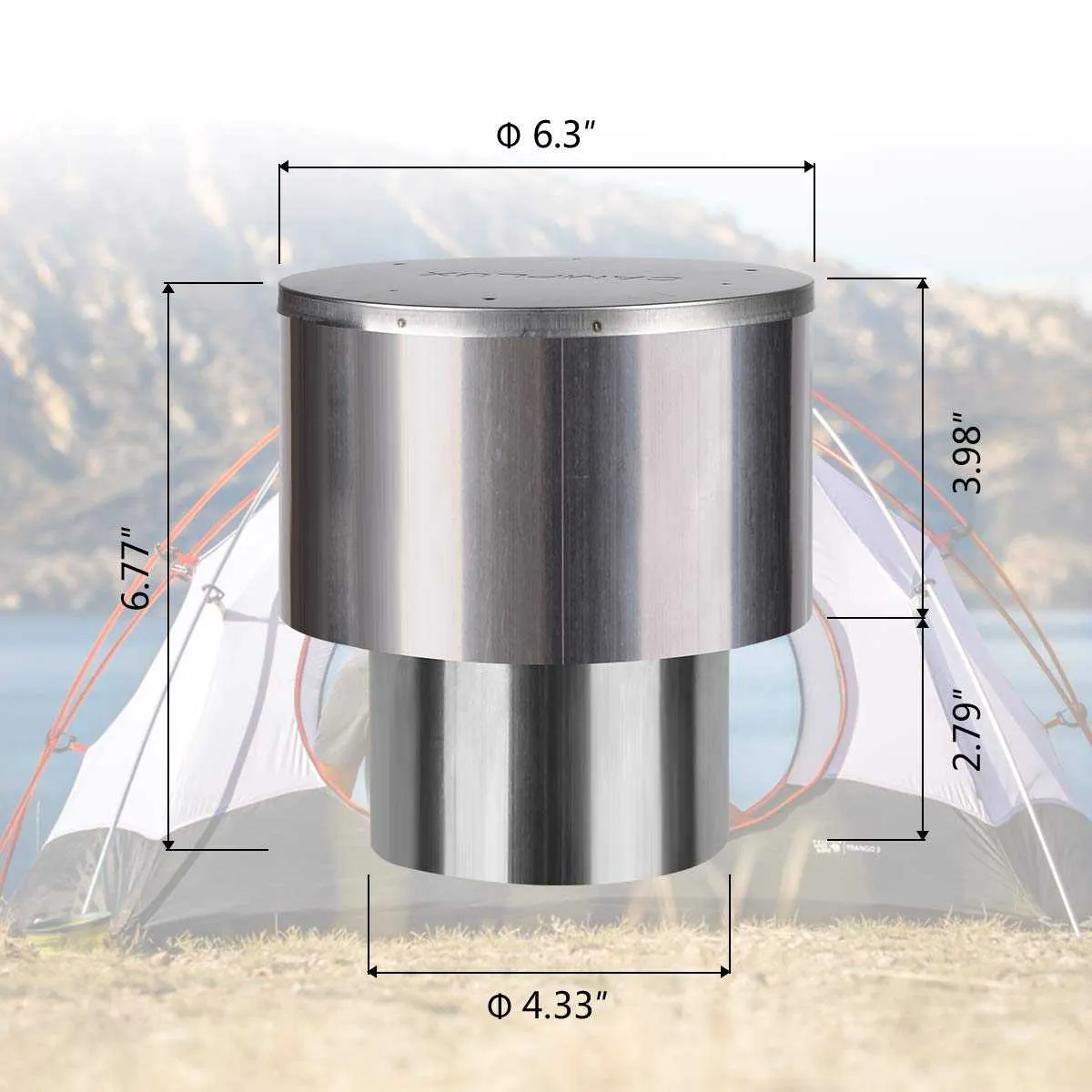Camplux 4.33''(110mm) Rain Cap, Stainless Steel Rain Cap for Tankless Water Heater