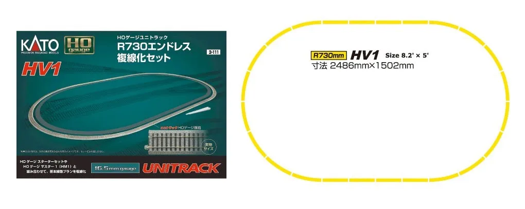 Kato H.O. (HO) Unitrack Track Set HM1/HV Series