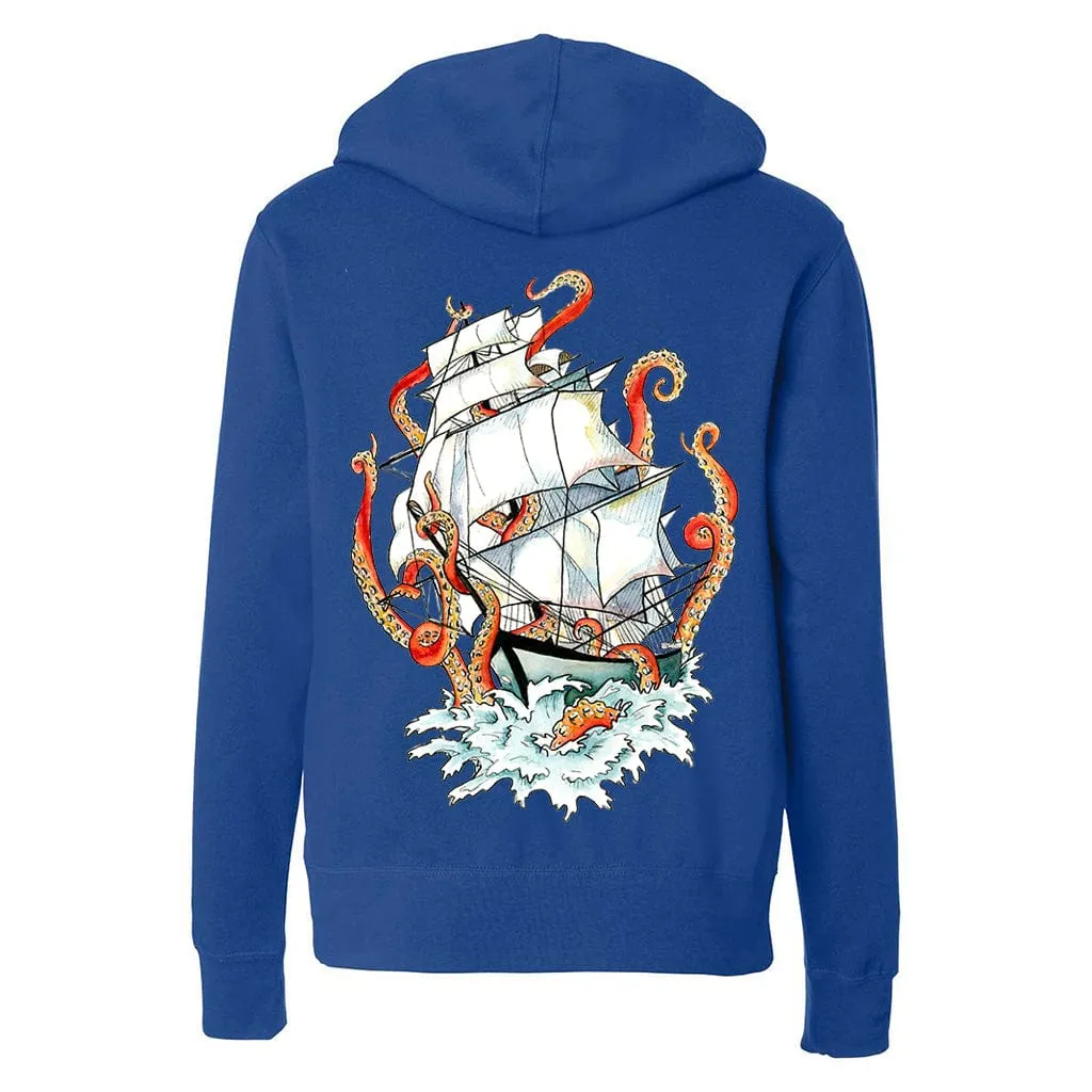 Kraken Unisex Fleece Zip-Up Hoodie