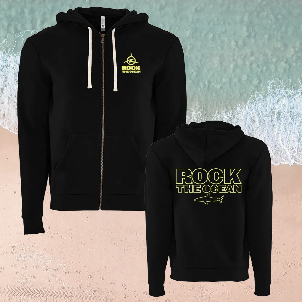 NEON SHARK ZIP UP HOODIE