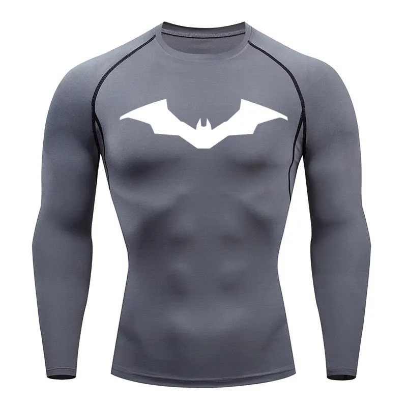 Pattinson Dark Knight Long Sleeve Compression Shirt