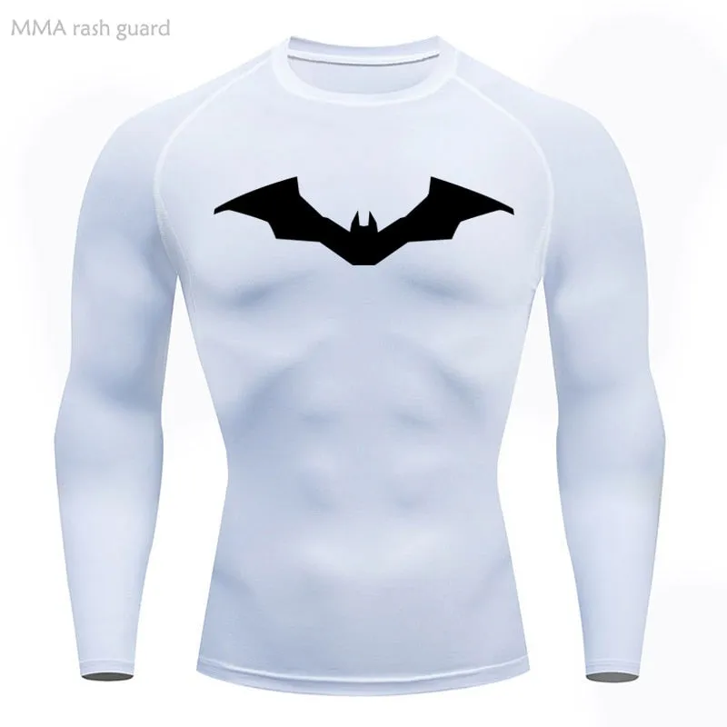 Pattinson Dark Knight Long Sleeve Compression Shirt