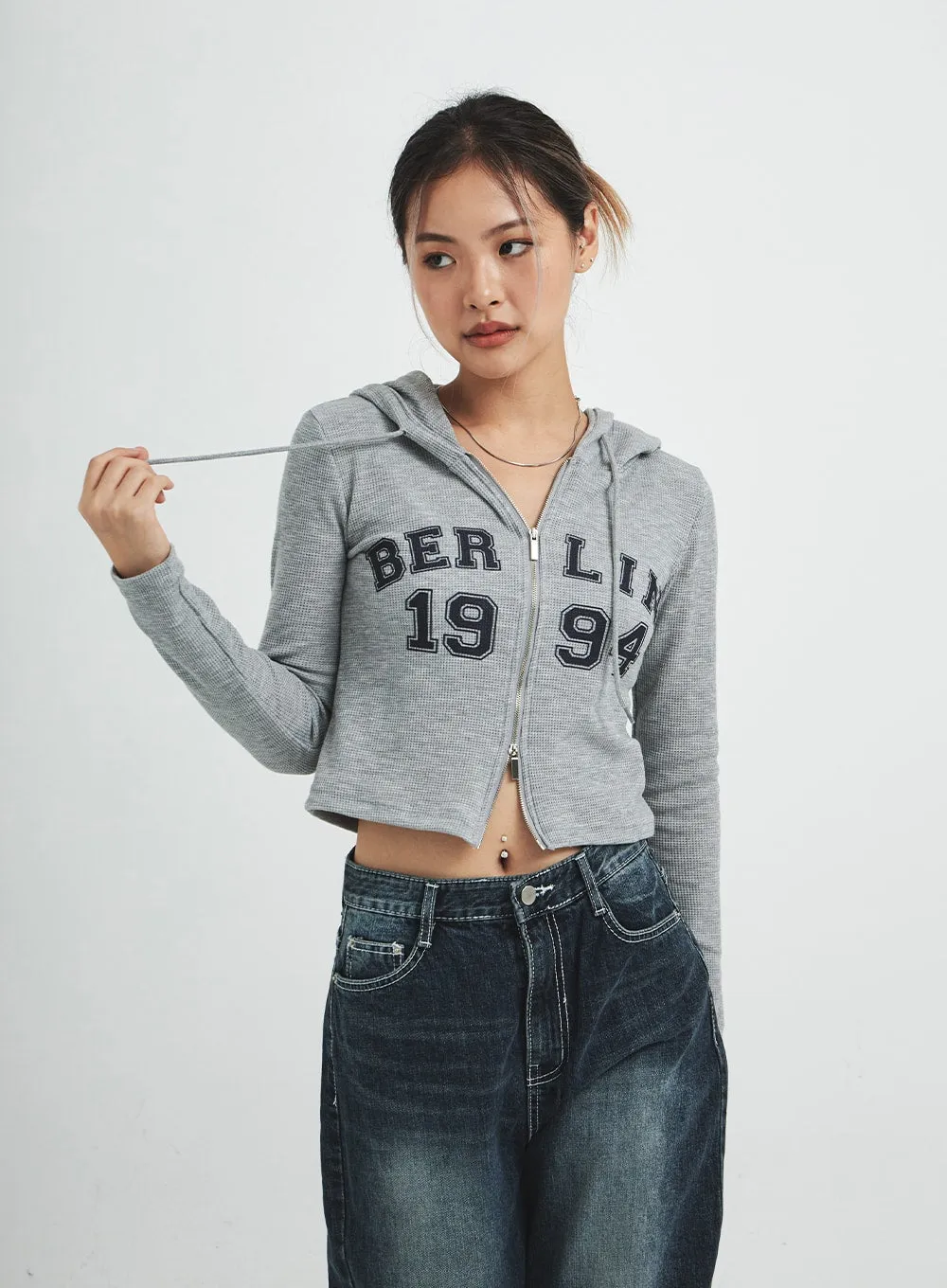 Waffle Hoodie Zip Up CS15