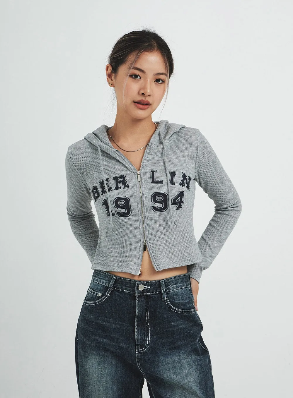 Waffle Hoodie Zip Up CS15