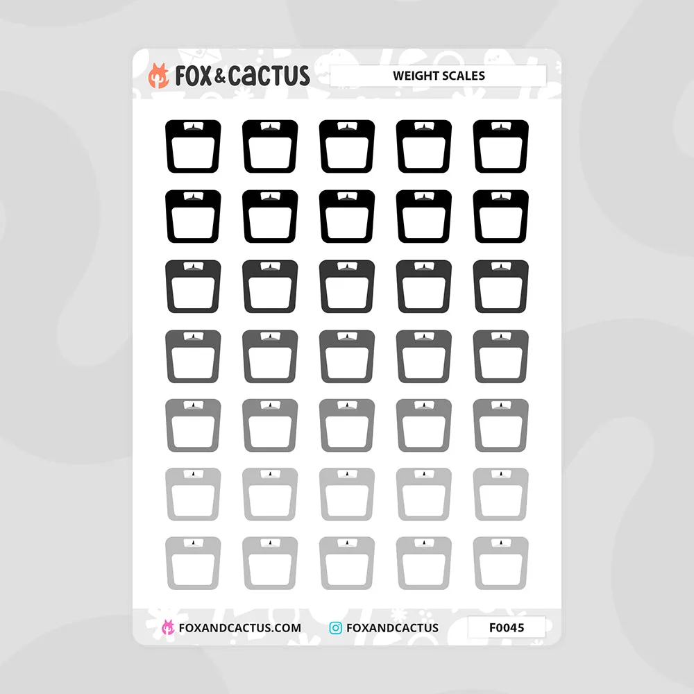 Weight Scale Stickers