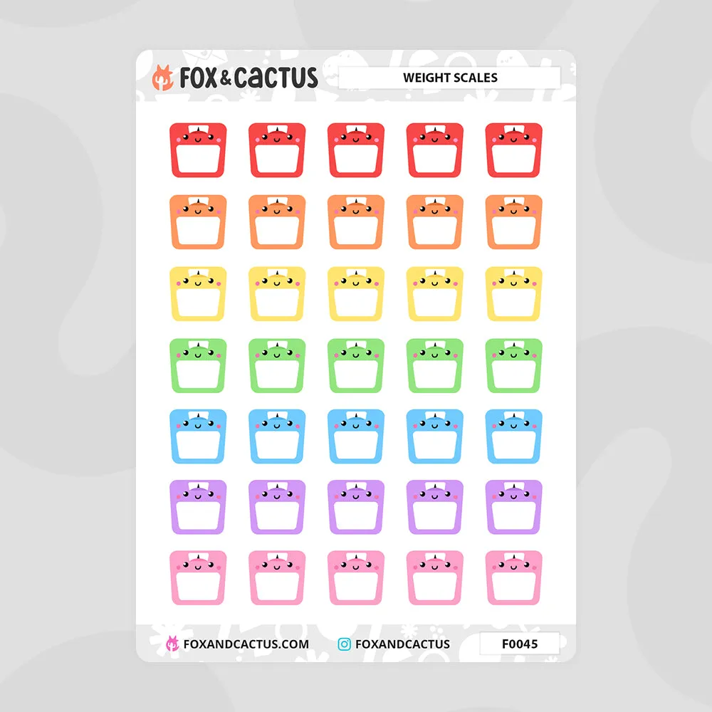 Weight Scale Stickers