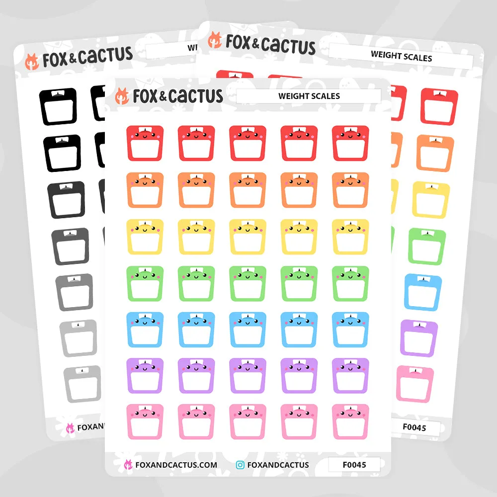 Weight Scale Stickers