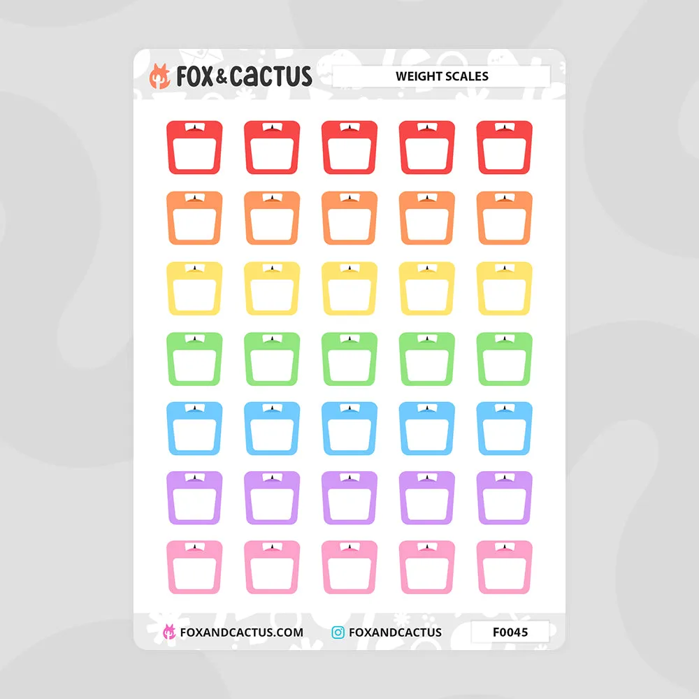Weight Scale Stickers
